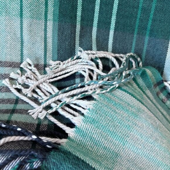 Banana republic factory men’s scarf green plaid Men’s one size - Picture 7 of 10